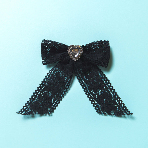 heart ribbon broach clip / Melcinna – Mel cinna